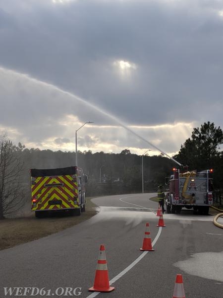 Firefighter level hydrant tying/prep and D/O level pump training at West Pine Elementary.

T655 was our training truck, with E611 in service to respond to calls. 