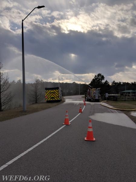 Firefighter level hydrant tying/prep and D/O level pump training at West Pine Elementary.

T655 was our training truck, with E611 in service to respond to calls. 