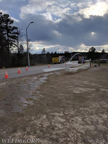 Firefighter level hydrant tying/prep and D/O level pump training at West Pine Elementary.

T655 was our training truck, with E611 in service to respond to calls. 
