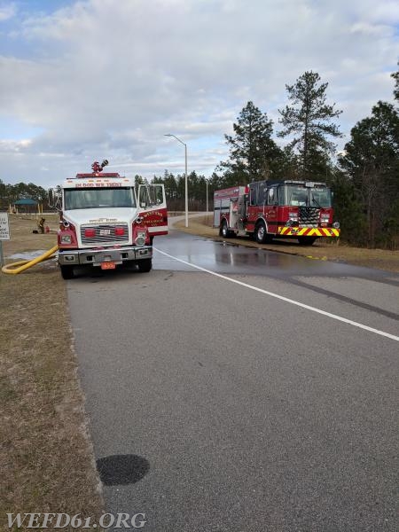 Firefighter level hydrant tying/prep and D/O level pump training at West Pine Elementary.

T655 was our training truck, with E611 in service to respond to calls. 