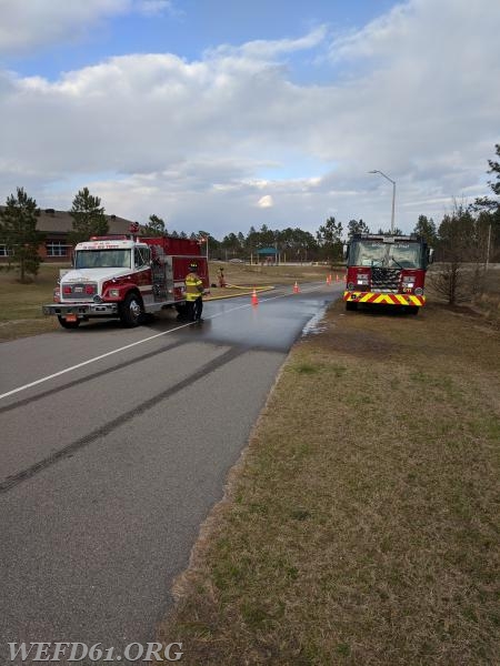 Firefighter level hydrant tying/prep and D/O level pump training at West Pine Elementary.

T655 was our training truck, with E611 in service to respond to calls. 